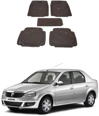 Autoxygen Rubber Standard Mat For  Mahindra Logan(Beige)