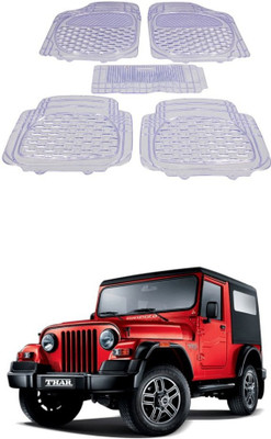 Autoxygen Rubber Standard Mat For  Mahindra Thar(White)