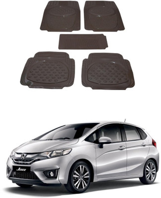 Autoxygen Rubber Standard Mat For  Honda Jazz(Beige)