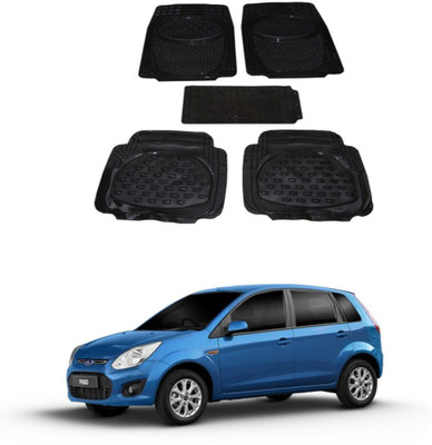 Autoxygen Rubber Standard Mat For  Ford Figo(Black)
