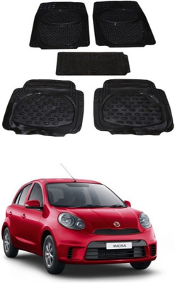 Autoxygen Rubber Standard Mat For  Nissan Micra(Black)