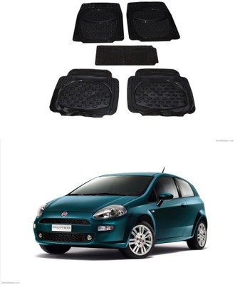 Autoxygen Rubber Standard Mat For  Fiat Punto(Black)