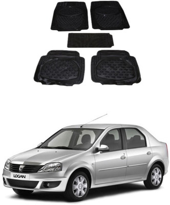 Autoxygen Rubber Standard Mat For  Mahindra Logan(Black)