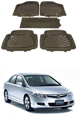 Autoxygen Rubber Standard Mat For  Honda Civic(Brown)