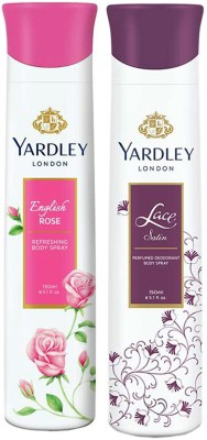 Yardley London English Rose and Lace Satin Combo Set(Set of 2)