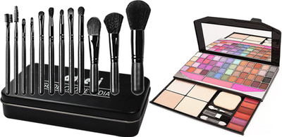 adbeni Makeup Brush with 48-Color Eyeshadow Makeup Kit Pack of 13(13 Items in the set)