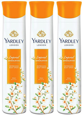 

Yardley London Sandalwood Deodorant Spray - For Women(450 ml, Pack of 3)