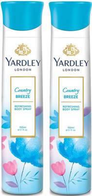 

Yardley London COUNTRY BREEZE Body Spray - For Women(300 ml, Pack of 2)