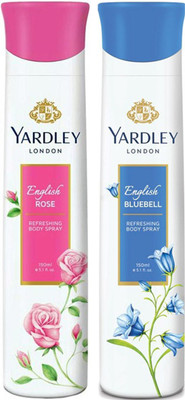 

Yardley London Women English Rose and BlueBell150ML Each (Pack of 2) Body Spray - For Women(300 ml, Pack of 2)