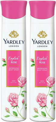 

Yardley London English Rose Body Spray - For Women(300 ml, Pack of 2)