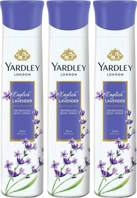 

Yardley London English lavender Deodorant Spray - For Women(450 ml, Pack of 3)