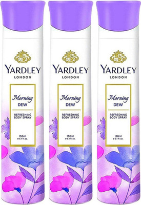 

Yardley London Morning Body Spray - For Women(450 ml, Pack of 3)