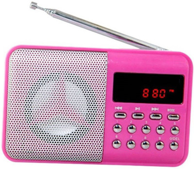 

CRETO Portable Digital BT- SM71 Fm Radio Support USB, AUX & SD Card FM Radio(Pink)