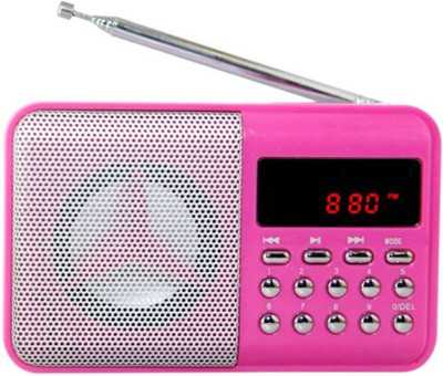 

CRETO BT- SM71 Portable Digital Fm Radio USB/AUX/SD Card Player FM Radio(Pink)