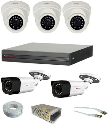 CP PLUS 2.4 MP 8 CH DVR Kit with 3 Dome Camera 2 bullet 8 channel power supply 90mtr wire bundle all accessoris Security Camera(1 TB, 8 Channel)
