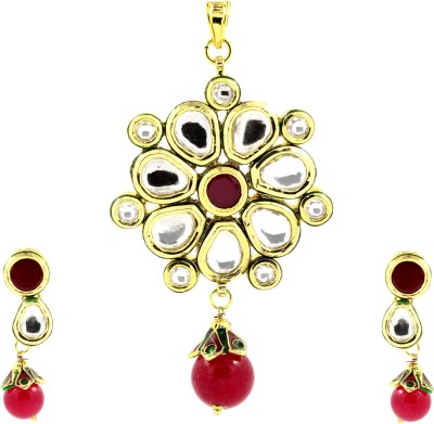 Be You Brass Gold-plated Red, Gold, White Jewellery Set(Pack of 1)