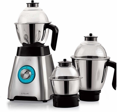 

Cello steelox alpha 1000 Mixer Grinder(Silver, 3 Jars)