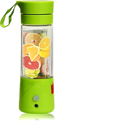 

DOERSHAPPY Portable Usb Juicer Blender 380ml Bottle With Rechargeable Power Bank & USB Cable 602 450 Juicer(Green, 1 Jar)