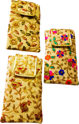 Avanti Creation Combo Of 3 Floral Multicolor Mobile Pouch For Women Mobile Pouch