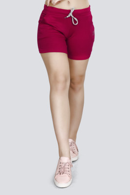 SWEEKASH Solid Women Pink Hotpants