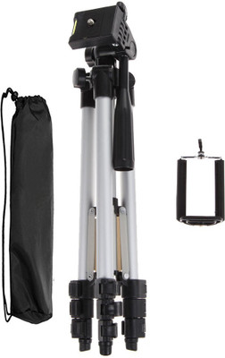 LIFEMUSIC High Quality Professional 3110 Portable tripod Tripod(Silver & Black, Supports Up to 1500 g)