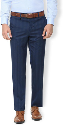 van-heusen-regular-fit-men-blue-trousers