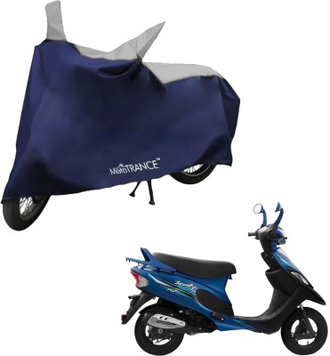 MOTOTRANCE Two Wheeler Cover for TVS(Scooty Pep+, Blue, Silver)