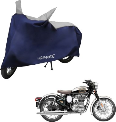 MOTOTRANCE Two Wheeler Cover for Royal Enfield(Classic Chrome, Blue)