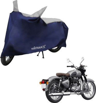 MOTOTRANCE Two Wheeler Cover for Royal Enfield(Classic 500, Blue)