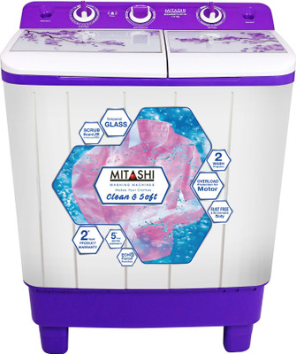 

Mitashi 7.2 kg Semi Automatic Top Load Washing Machine White, Purple(MiSAWM72v45 GL)