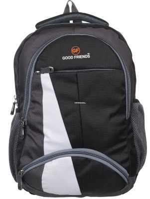 GOOD FRIENDS 15.6 inch Expandable Laptop Backpack(Black)