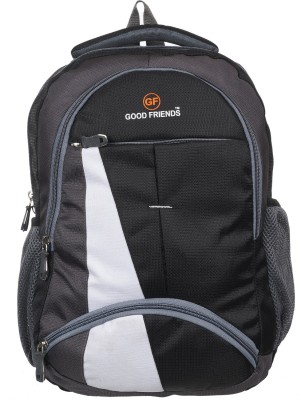 GOOD FRIENDS Waterproof 15.6 L Laptop Backpack(Black)