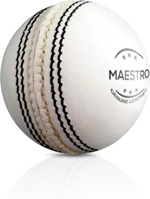 Adrenex by Flipkart Maestro 2 panel White Cricket Leather ball(Pack of 1, White)