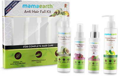 

Mamaearth Anti Hair Loss Kit (Oil, Shampoo, Conditioner & Tonic)(Set of 4)