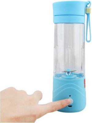 

DOERSHAPPY Portable Usb Juicer Blender 380ml Bottle With Rechargeable Power Bank & USB Cable 602 450 Juicer(Blue, 1 Jar)