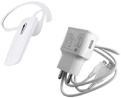 Tdoc Wall Charger Accessory Combo for Branded Charger For vivo All phones All Models with Fast Charging Usb Data Cable With Ear Bluetooth(White)