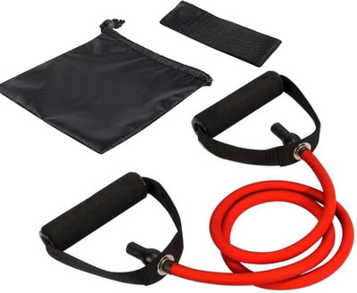 L'AVENIR Pull Rope with Door Anchor & Pouch for Complete Body Work-Out Resistance Tube(Red)