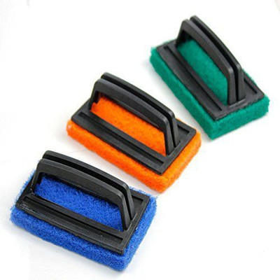 ADHBHUD Pack of 3 Tile Cleaning Multipurpose Scrubber Brush with Handle Scrub Pad(Medium, Pack of 3)