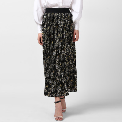 STYLESTONE Abstract Women A-line Black Skirt