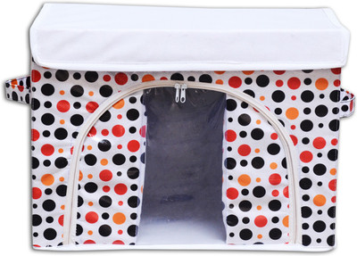 

Red Hot Dotted Storage Basket(Pack of 1)