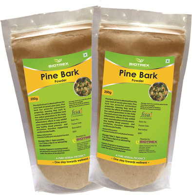 BIOTREX NUTRACEUTICALS Pine Bark Herbal Powder (200g) - Pack of 2(2 x 0.2 kg)