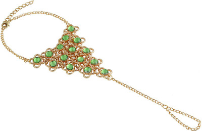 FemNmas Alloy Crystal Gold-plated Ring Bracelet