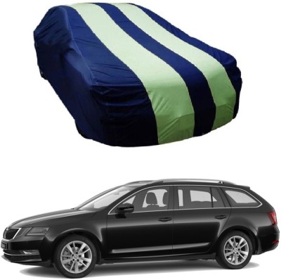 Carrogen Car Cover For Skoda Octavia Combi (With Mirror Pockets)(Green, Blue)