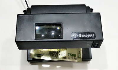 SWAGGERS Magnetic Ink Detection MINI FND FAKE NOTE DETECTOR Countertop Currency Detector(MG)