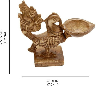 5% OFF on HanDecor Peacock Brass Table Diya(Height: 3 inch) 5% OFF on HanDecor Peacock Brass Table Diya(Height: 3 inch)
