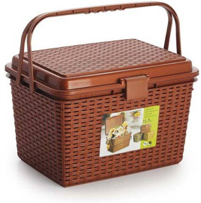 tupperkart Royal Basket Plastic Fruit & Vegetable Basket(Copper) at flipkart