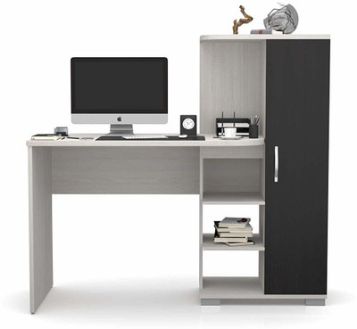 Forzza Hawaii Engineered Wood Study Table(Free Standing, Finish Color - White)