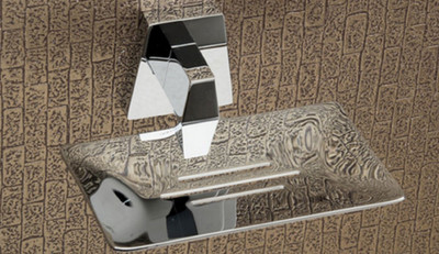 Epraiser TRI 203 Brass Chrome Plated Simple & E;egance Cutting Edge Design Single Soap Dish(Silver)