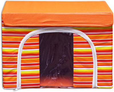 

Red Hot Striped Storage Basket(Pack of 1)