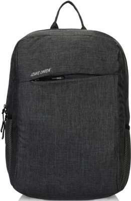LOUIS CARON 15.6 inch Expandable Laptop Backpack(Black)
